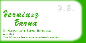 hermiusz barna business card